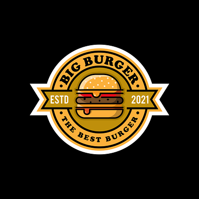 BIG BURGER coffee design film icon illustration logo music sketch vector