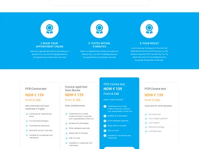 Corona Test Appointment Landing page design app design appointment appointment booking corona corona test homepage homepage design landingpage page design test