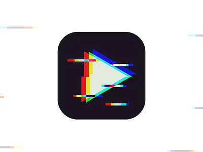 Social Video App app app icon branding colorful design glitch glitch effect icon illustration ios logo tiktok vector