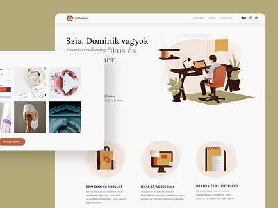Portfolio website main design flat logo minimal mobile ui ux vector web website