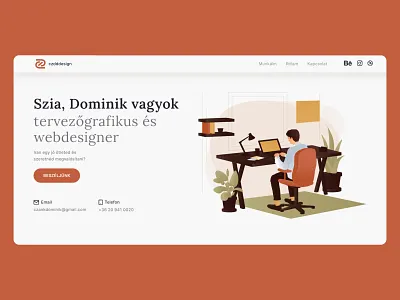 Portfolio website design flat icon illustration minimal mobile ui ux vector web