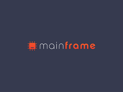 Mainframe Logo concept design icon logo minimalist tech technology vector