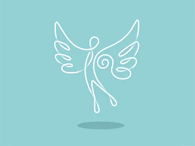 Angel dance branding illustration illustrator linear art logo minimal vector