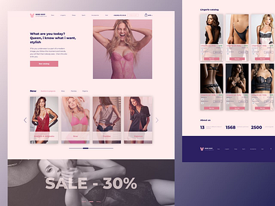 Bond Shop design website lingeriestore