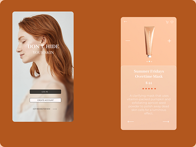Glassmorphism skincare app app design glassmorphism mobile ui