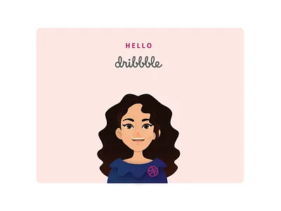 Dribbble Debut Shot flat illustration minimal vector