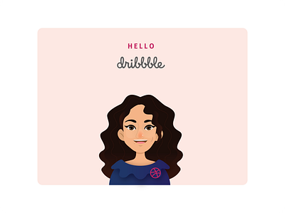 Dribbble Debut Shot flat illustration minimal vector