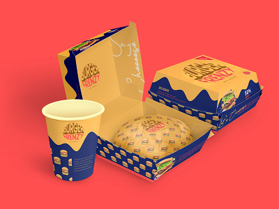 BurgerFrenzy - Packaging branding design logo packaging prakashk