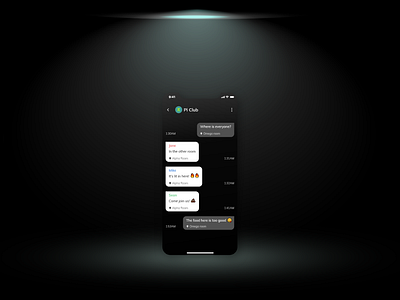 Club Messaging Concept - 013 013 app chat dailyui direct messaging message ui
