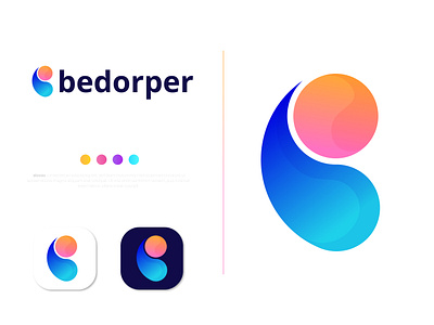 Modern B letter Logo for bedorper agency icon app brand and identity branding branding agency branding design colorful gfxhouse identity letter lettering logo designer logo mark logodesigns logotype minimal modern logo