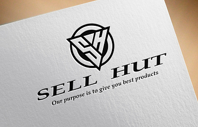 sell hut branding design flat graphic design illustrator logo minimal vector