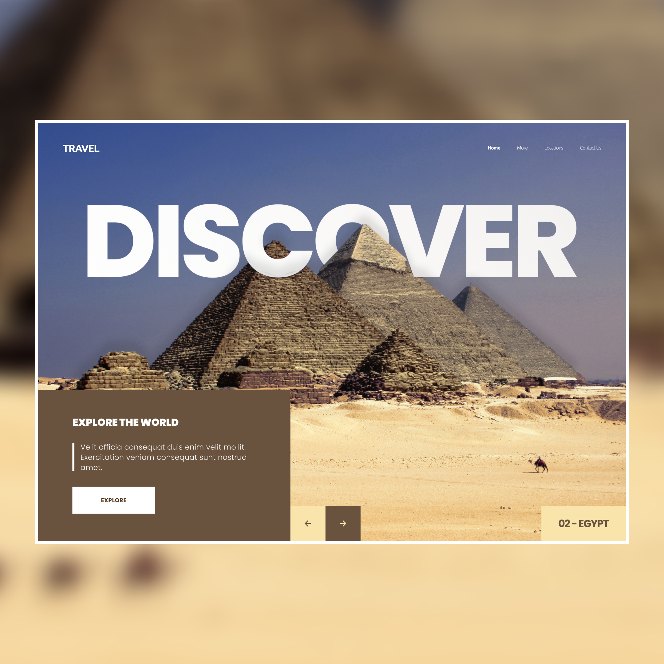 Example of 30 Days of Web Design Travel Design