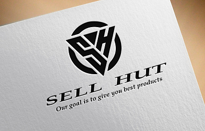 Sell hut branding design flat graphic design illustrator logo minimal vector