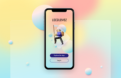 Location-based Event Mobile App 3d 3dillustration app event app figma figmadesign flat glass glassmorphism home screen illustration logo minimal mobile ui ui design uidesign uiux ux uxdesign