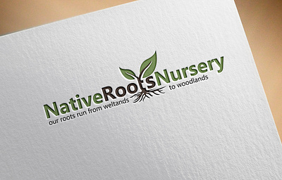 NativeRootsNursery branding design flat graphic design illustrator logo minimal vector