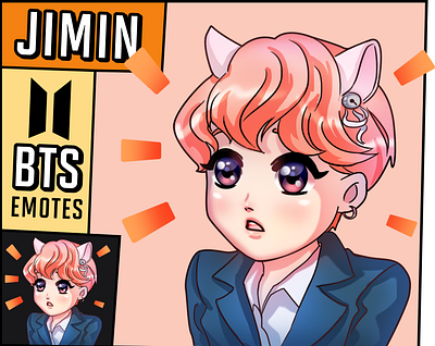 BTS Jimin Emote for Twitch/Discord Emotes/BetterTTV Emotes anime emotes bts emote twitch twitch badges twitch emote twitch graphic