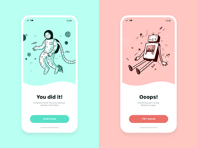 Daily UI #011 | Flash message app design dailyui dailyui 011 dailyuichallenge error error 404 error message flash message flash messages flat illustration message message app mobile app design success success message successful