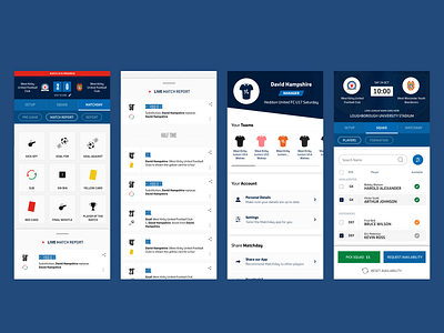 The FA Matchday App app design football football app mobile app design sport ui ui design ux design