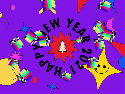 Happy New Year 2021 animation art file illustration missing motion motiongraphics new year snow vector