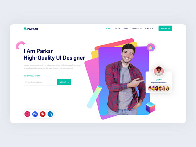 H. Parker - Portfolio Landing page clean creative design landing page portfolio design portfolio site portfolio website ui design