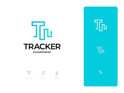 Tracker investments - approved logo design app icon arrow bitcoin blockchain branding creative logo crypto currency digital currency finance fintech letter t lettermark logo logo design modernism tech tracker tracking app typography