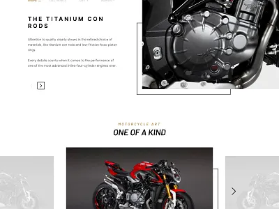 Model page for MV Agusta brutale motorbike motorcycles mv agusta ui ui design web design wordpress