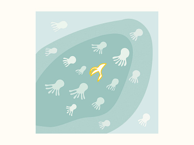 Ocean art design flat graphic design icon illustration illustrator minimal vector website