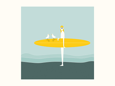 Surf animation art design flat graphic design illustration illustrator minimal typography vector