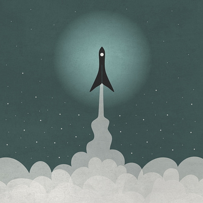 Rocket art design flat graphic design illustration illustrator minimal typography vector