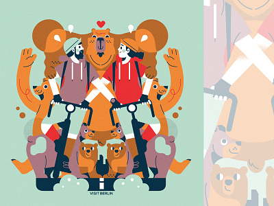 Visit Berlin (Personal style exploration '22) animals character design editorial grain graphic design illustration