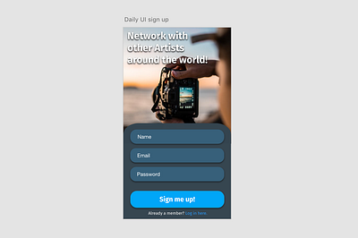 Daily UI - Sign up app design branding dailyui design minimal typography ui wireframes