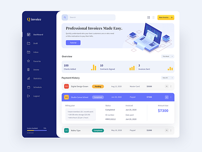 Dashboard Invoice dashboard dashboard invoice dashboard ui invoice design invoice template invoices