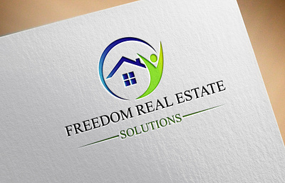 Freedom real estate branding design flat graphic design illustrator logo minimal vector