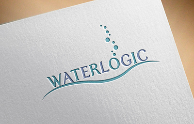 Waterlogic branding design flat graphic design illustrator logo minimal typography vector