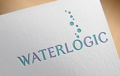 Waterlogic branding design flat graphic design illustrator logo minimal typography vector