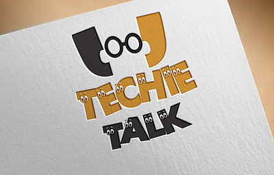 techie talk branding design flat graphic design illustrator logo minimal typography vector