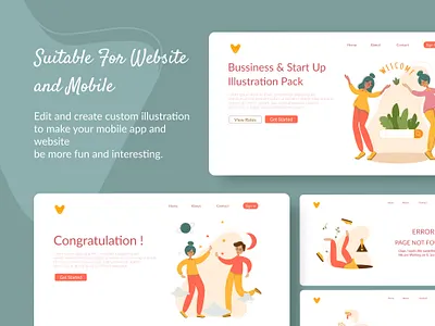 Sumeh - Bussiness and Start Up Illustration Pack bussiness dark mode illustration art illustration digital illustration kit illustration pack landing page mobile app mobile illustration startup website concept