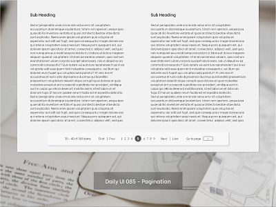 Daily UI 085 - Pagination 085 daily 100 daily 100 challenge dailyui first last next page design page layout page number pagination previous uidesign
