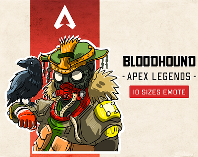 Bloodhound Apex Emote for Streamer/Twitch Emotes/Apex Legends anime emotes apex legends emote twitch twitch badges twitch emote twitch graphic