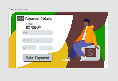 Daily UI 002 - Credit Card Checkout dailyui design illustration logo minimal typography ui ux wireframes