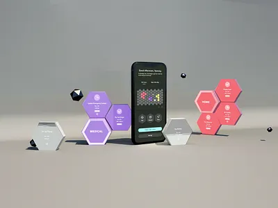 Task-management system CODEX c4d hardware hex mobile productdesign time management