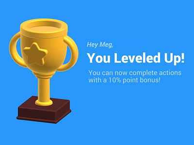 Level-Up Concept 3d 3d animation animation completion illustration level up spline trophy