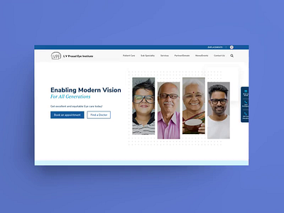 Website Design UI for Eye Hospital branding concept design desktop graphic design home homepage hospital landing page ui ux web web design website