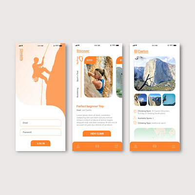 climblife app design app climbing design mountains productdesign rock ui ui design