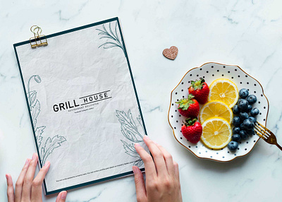 Grill Restaurants Menu Design design illustration psd psd mockup