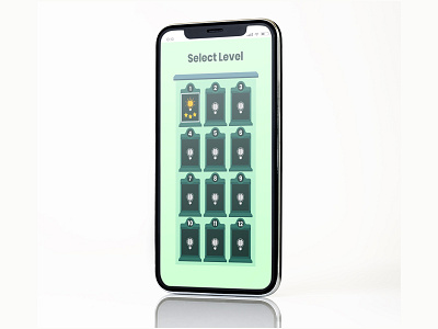 Level Selection Screen of Brain Games app brain games design game design games ui ux vector