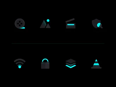 4 vs 4 8 dark icon illustrations light movie video