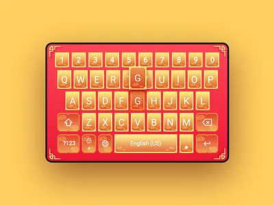New year keyboard 2019 color design app branding color flat logo style typography ui ux