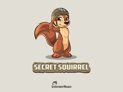 Secret Squirrel cartoon cartoon character cartoon illustration cartoon logo cartoon mascot female logo mascot mascot character mascot design mascot logo military salute squirrel