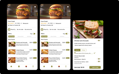 Mobile Menu app branding design ui ux